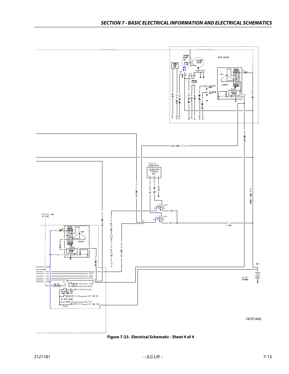 Electrical schematic - sheet 4 of 4 -15 | JLG 510AJ Service Manual User Manual | Page 387 / 402