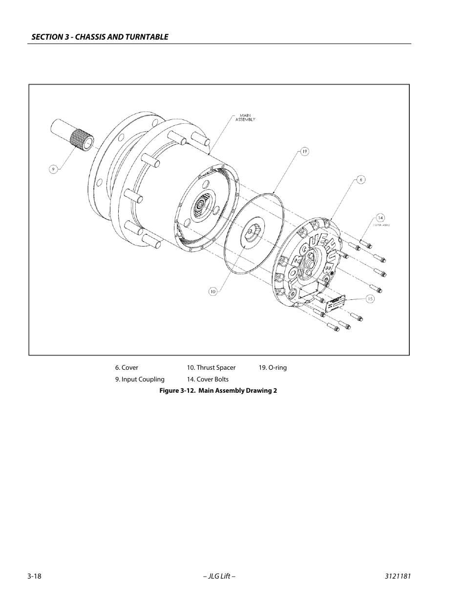 Main assembly drawing 2 -18 | JLG 510AJ Service Manual User Manual | Page 60 / 402