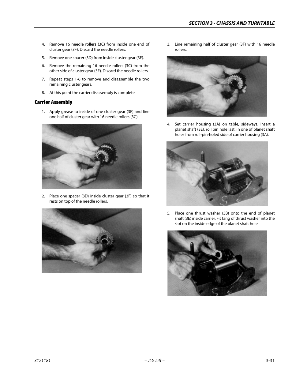 Carrier assembly, Carrier assembly -31 | JLG 510AJ Service Manual User Manual | Page 73 / 402