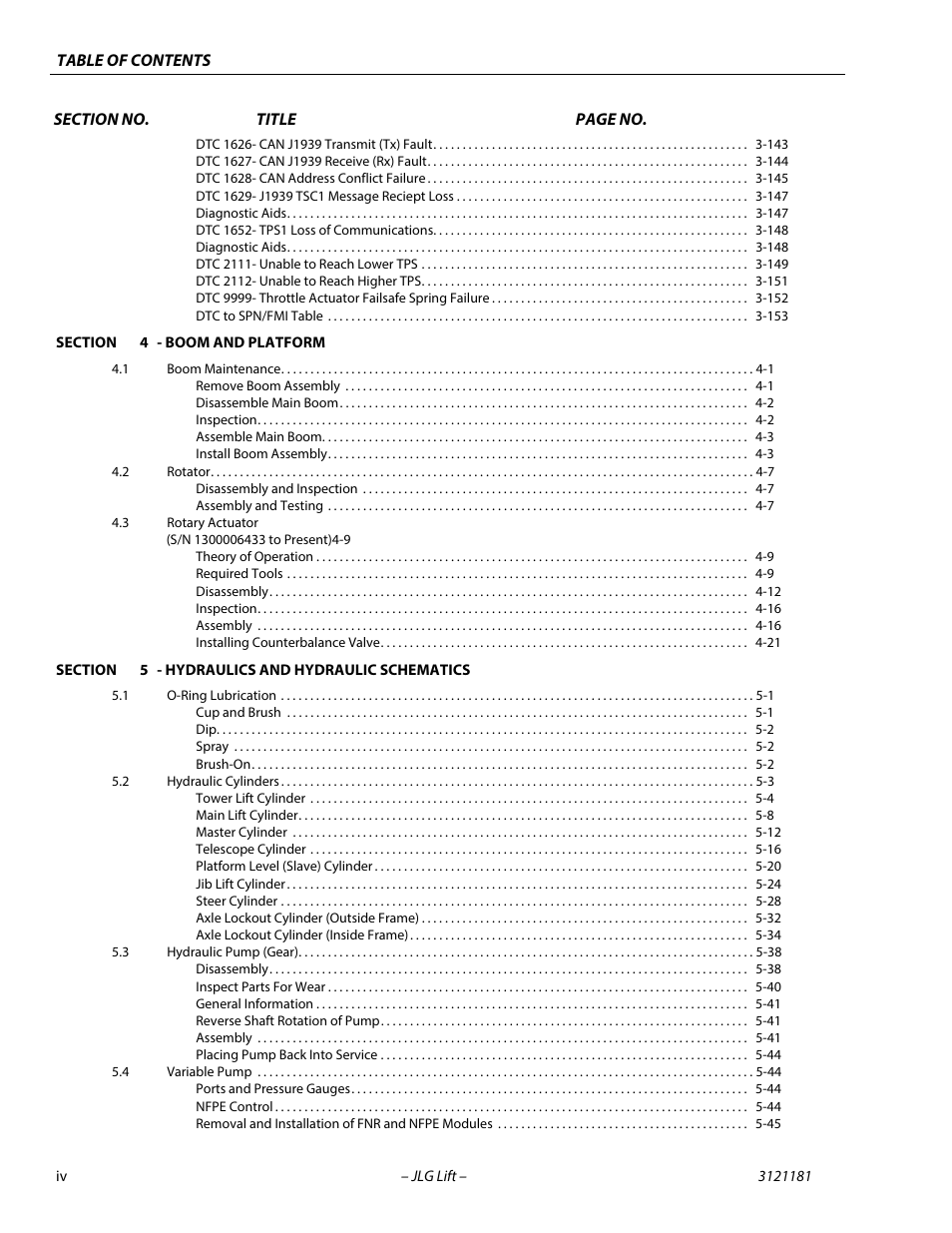 JLG 510AJ Service Manual User Manual | Page 8 / 402