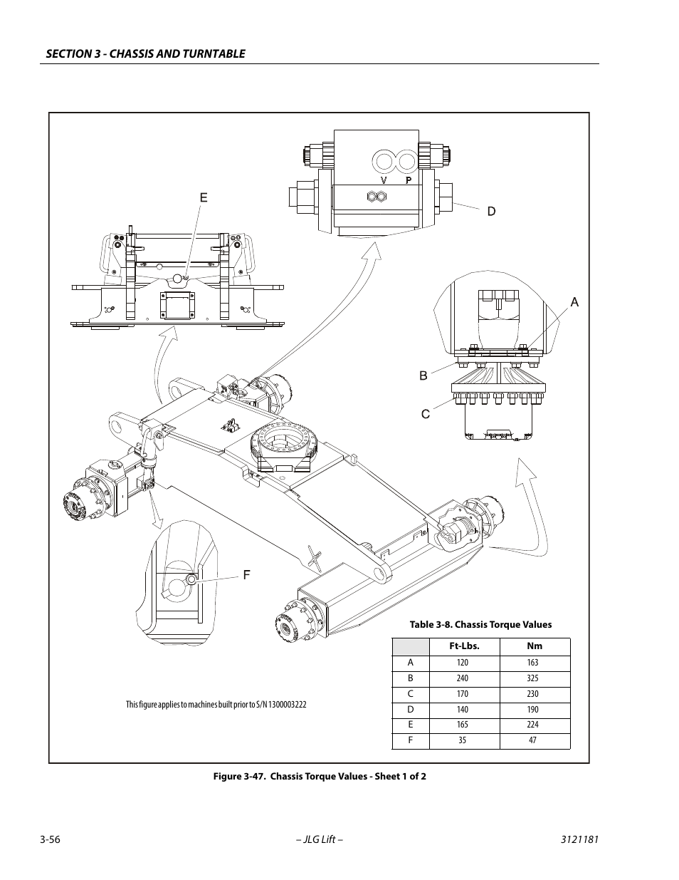 Chassis torque values - sheet 1 of 2 -56, Chassis torque values -56 | JLG 510AJ Service Manual User Manual | Page 98 / 402