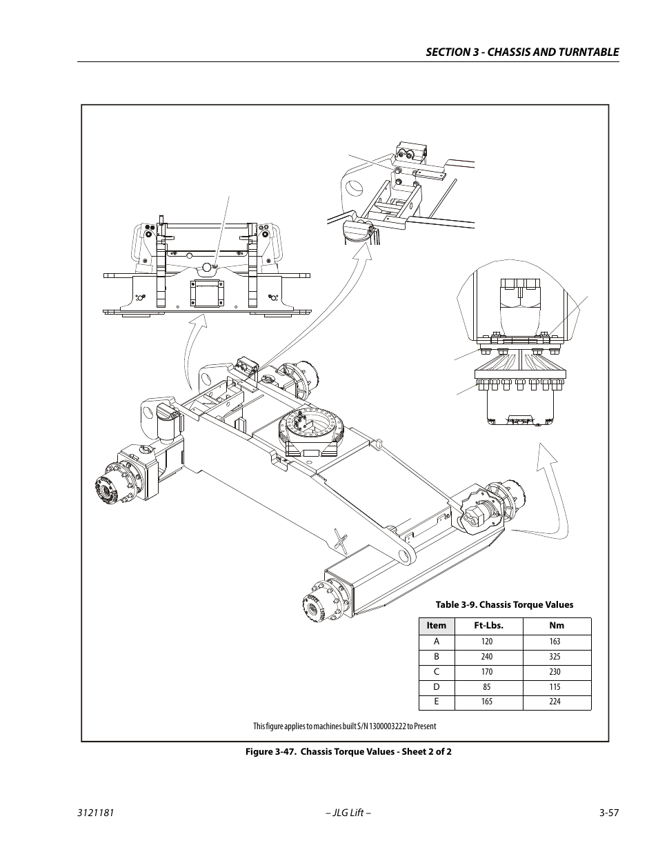 Chassis torque values - sheet 2 of 2 -57, Chassis torque values -57 | JLG 510AJ Service Manual User Manual | Page 99 / 402