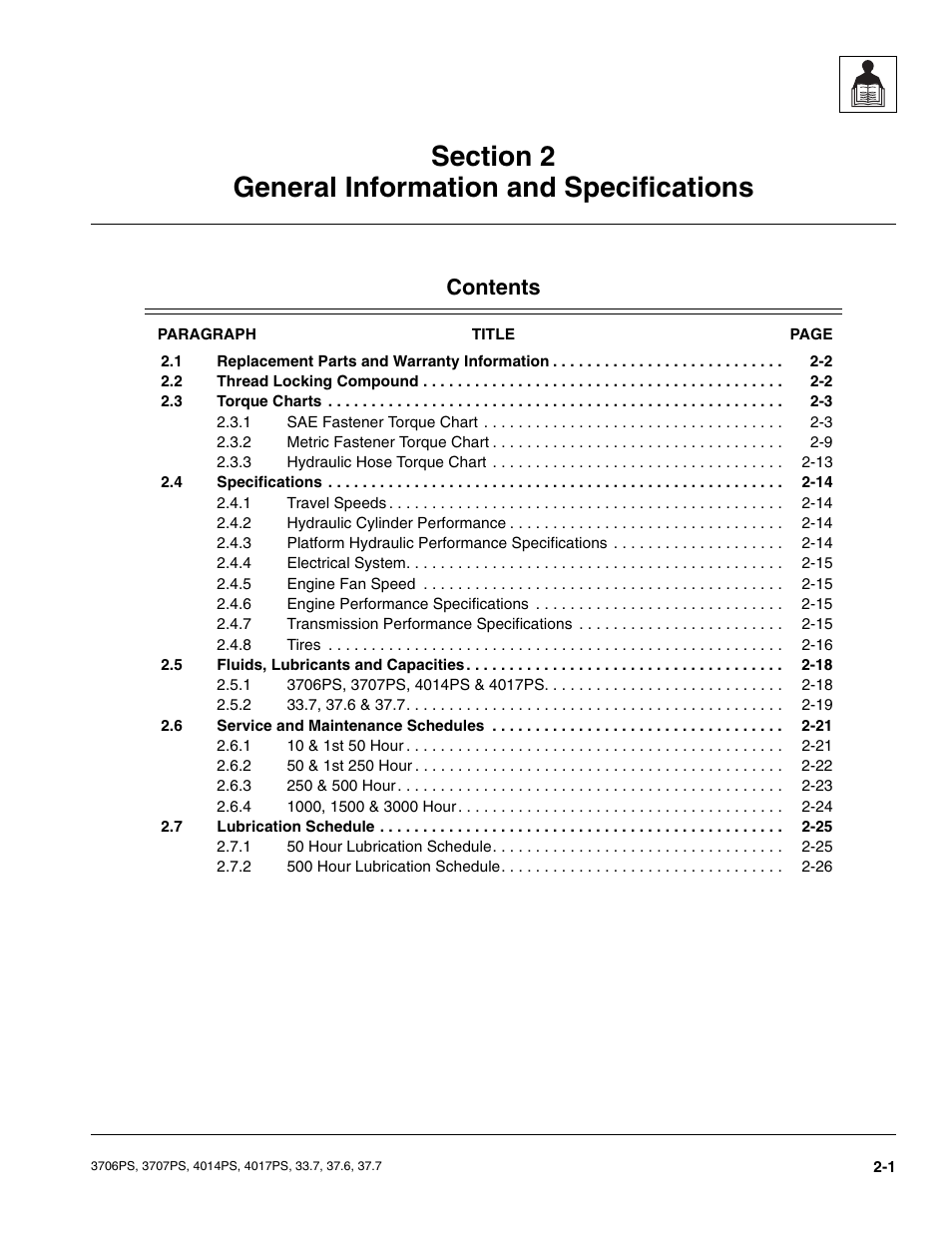 JLG 4017PS Service Manual User Manual | Page 13 / 264