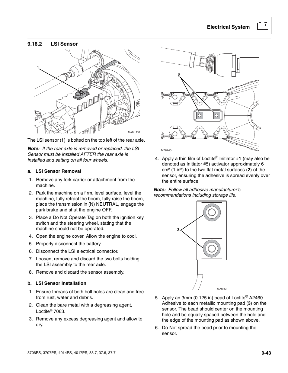2 lsi sensor, Lsi sensor | JLG 4017PS Service Manual User Manual | Page 201 / 264