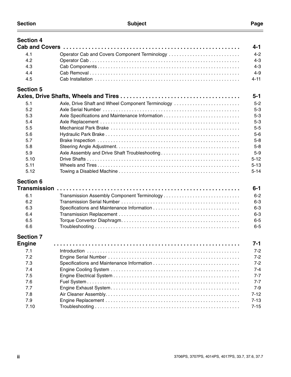JLG 4017PS Service Manual User Manual | Page 6 / 264