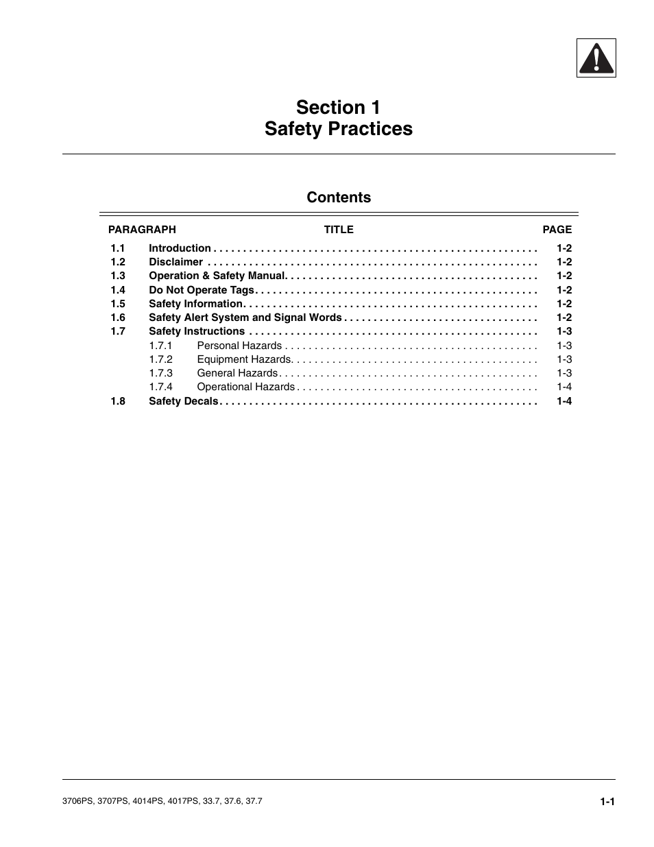 JLG 4017PS Service Manual User Manual | Page 9 / 264