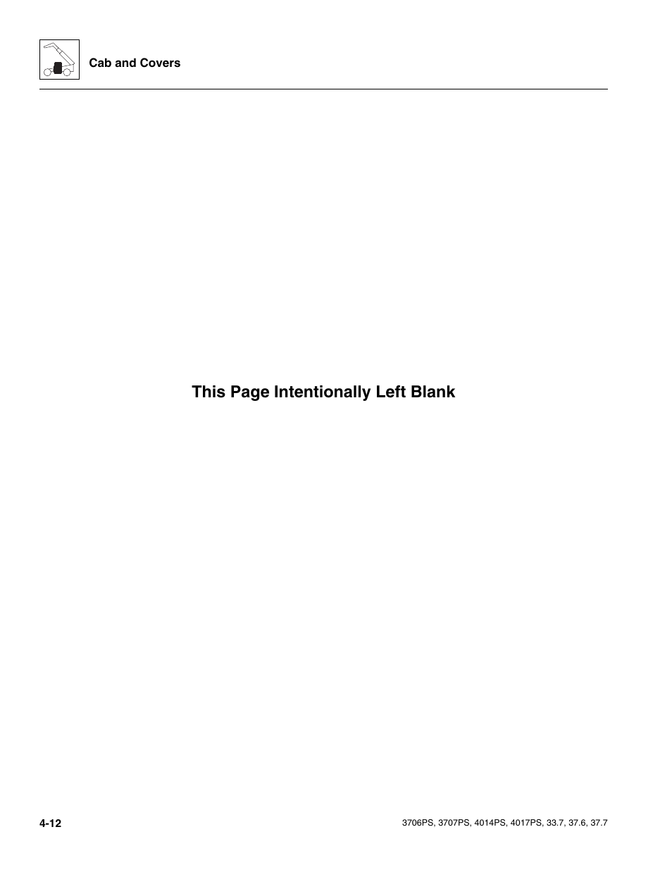 This page intentionally left blank | JLG 4017PS Service Manual User Manual | Page 96 / 264