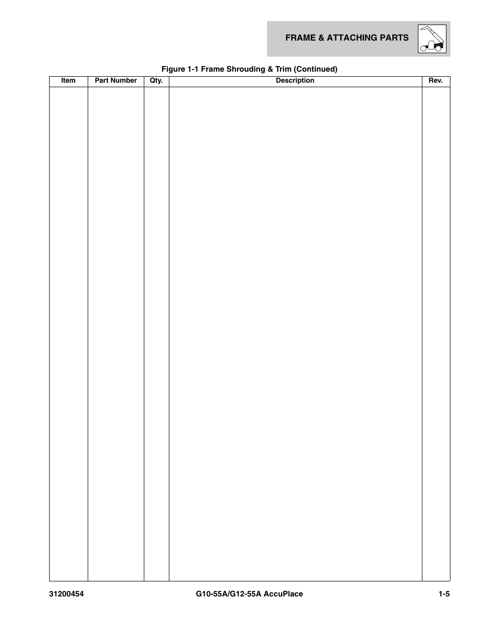 JLG G12-55A AccuPlace Parts Manual User Manual | Page 13 / 336