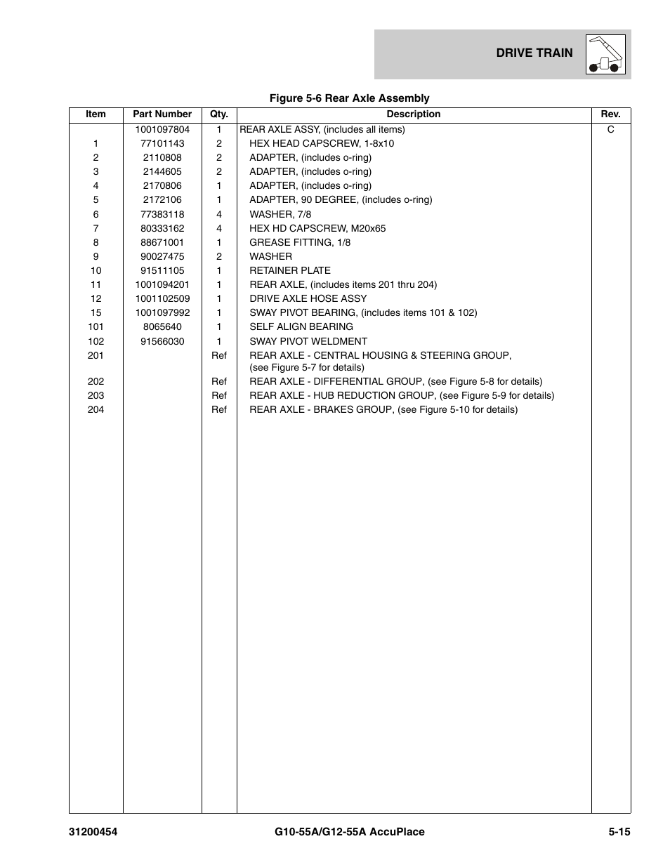 JLG G12-55A AccuPlace Parts Manual User Manual | Page 159 / 336