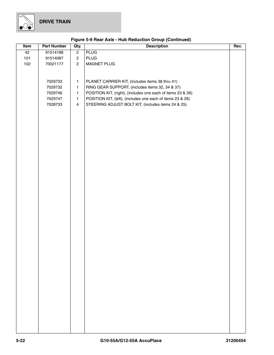 JLG G12-55A AccuPlace Parts Manual User Manual | Page 166 / 336