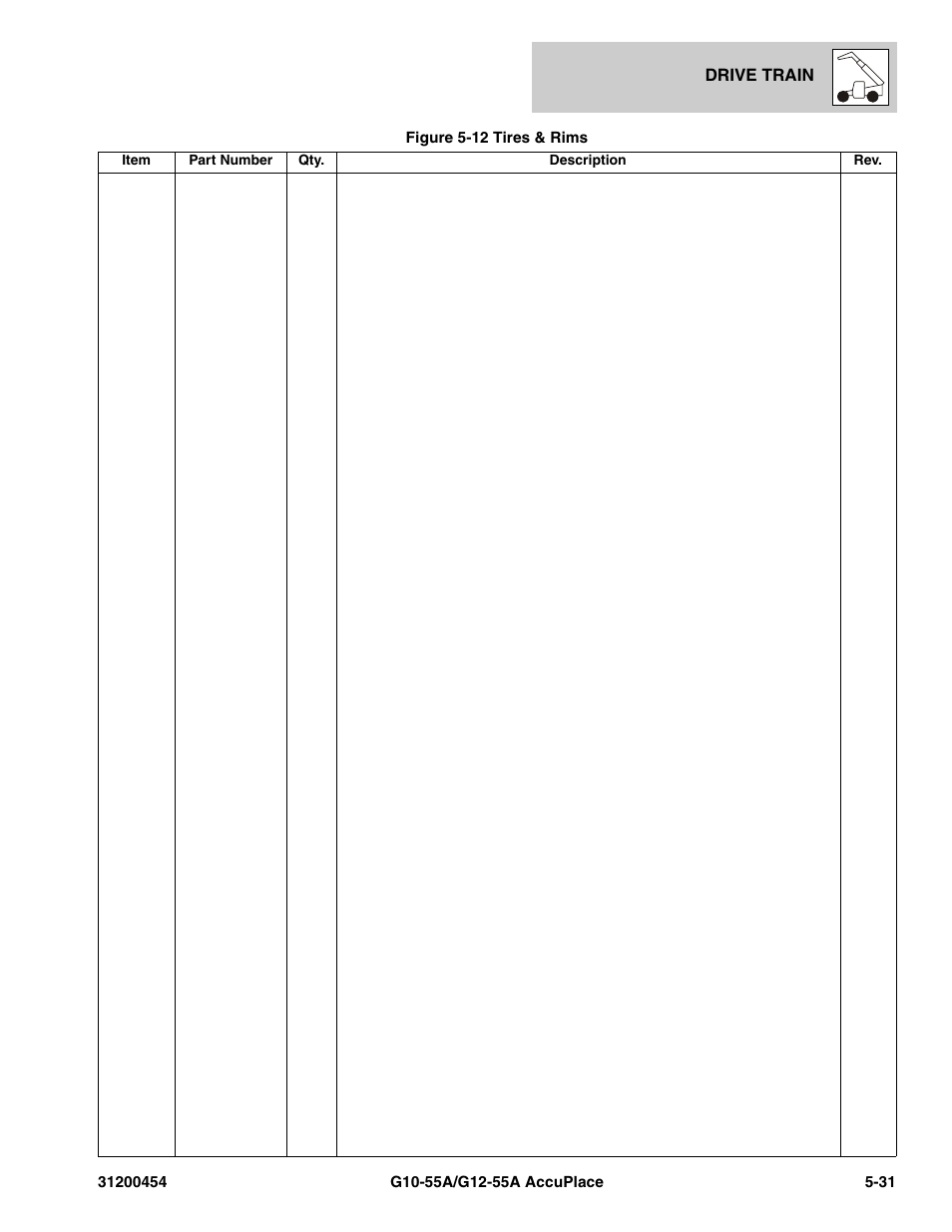 JLG G12-55A AccuPlace Parts Manual User Manual | Page 175 / 336