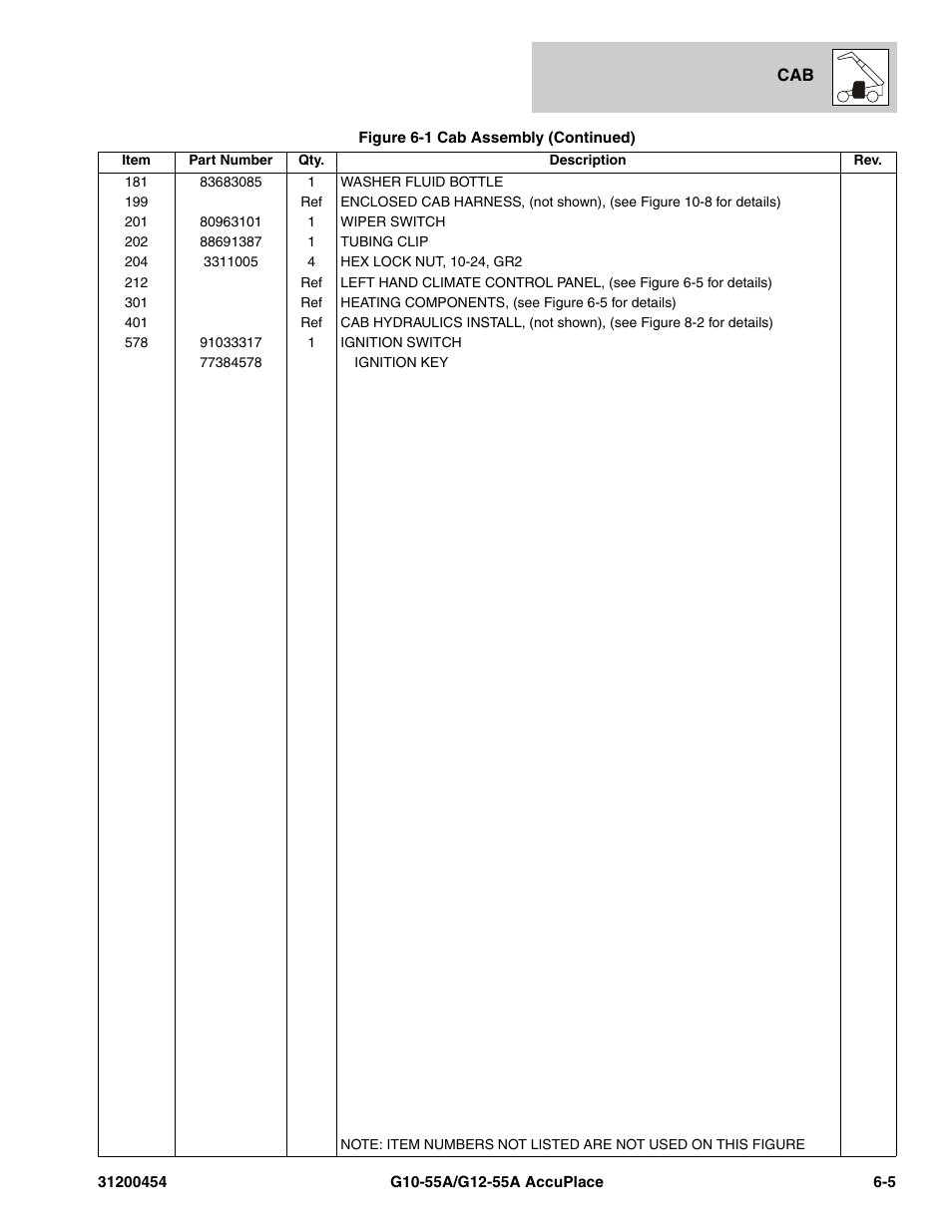 JLG G12-55A AccuPlace Parts Manual User Manual | Page 183 / 336