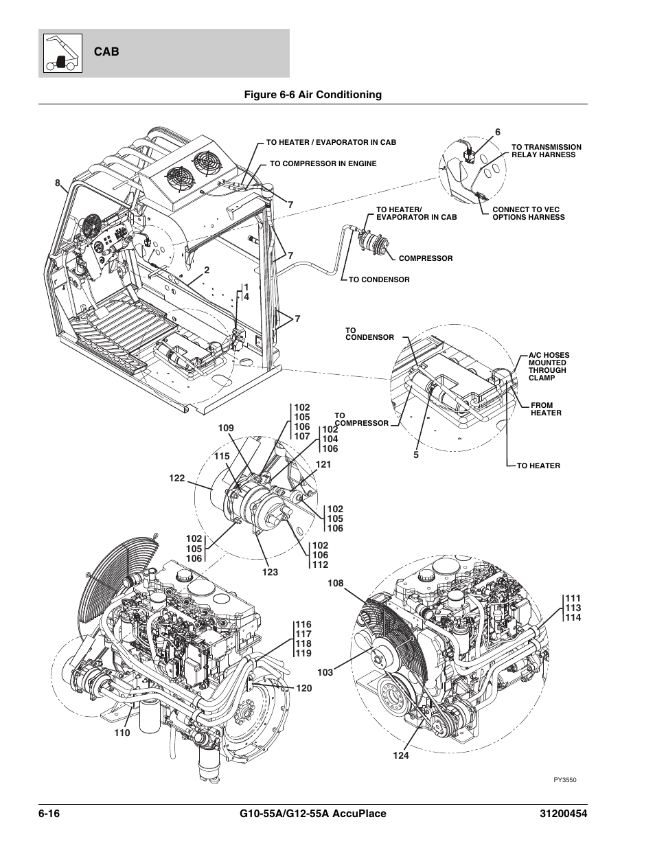 Figure 6-6 air conditioning, Air conditioning -16, Figure 6-6 f | JLG G12-55A AccuPlace Parts Manual User Manual | Page 194 / 336