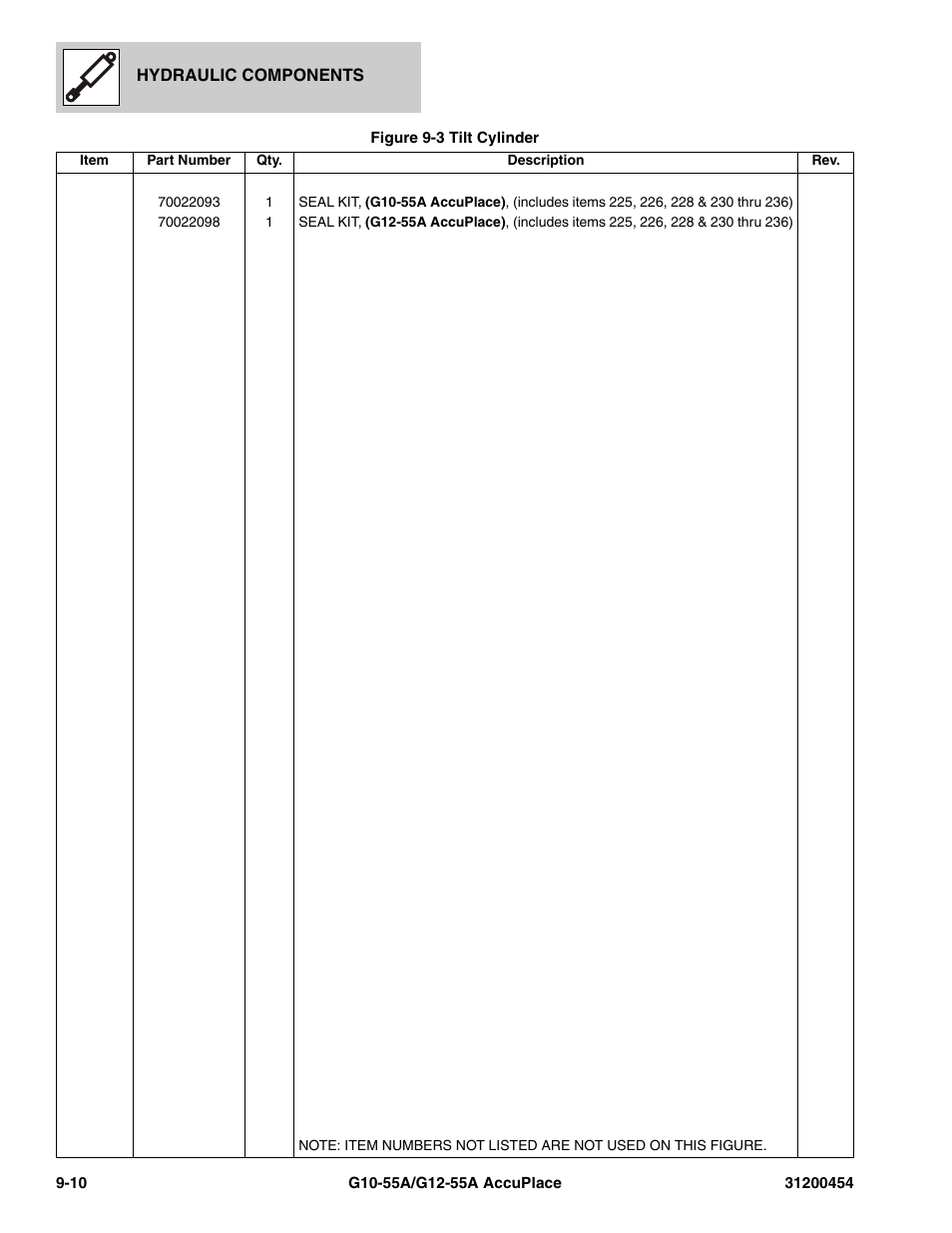 JLG G12-55A AccuPlace Parts Manual User Manual | Page 244 / 336