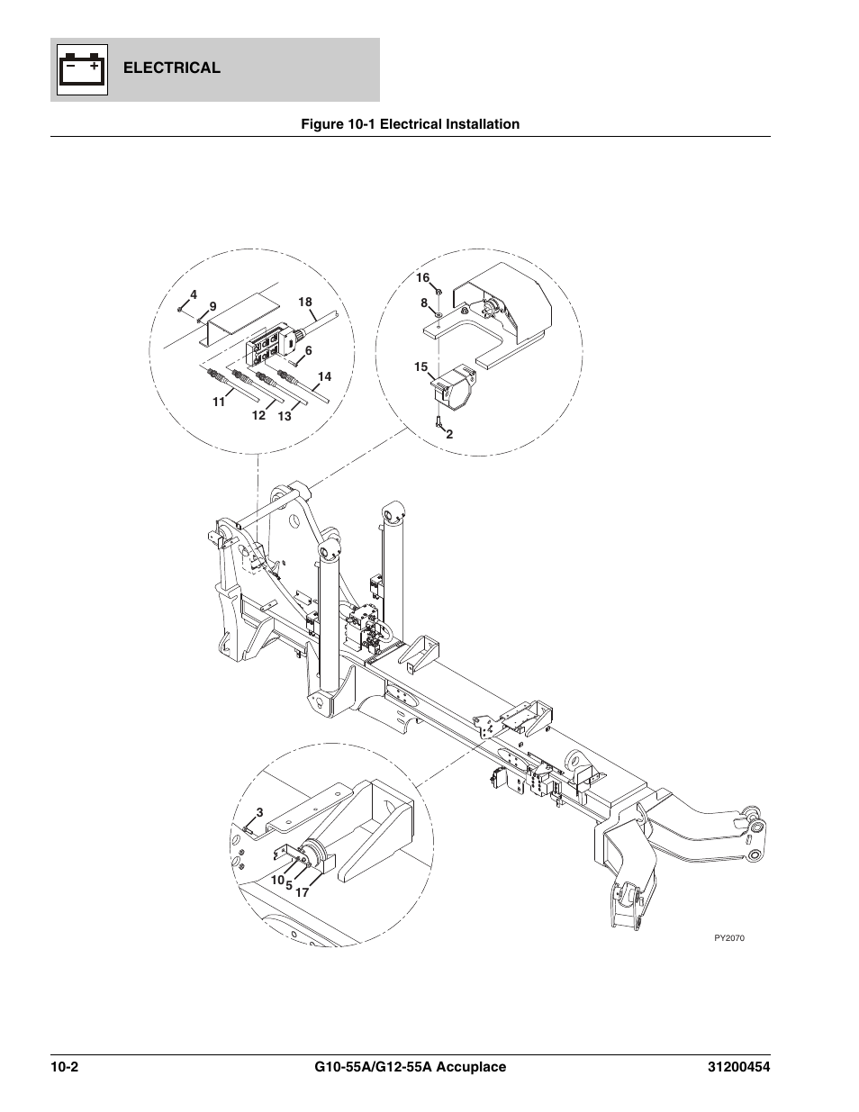 Figure 10-1 electrical installation, Electrical installation -2 | JLG G12-55A AccuPlace Parts Manual User Manual | Page 278 / 336