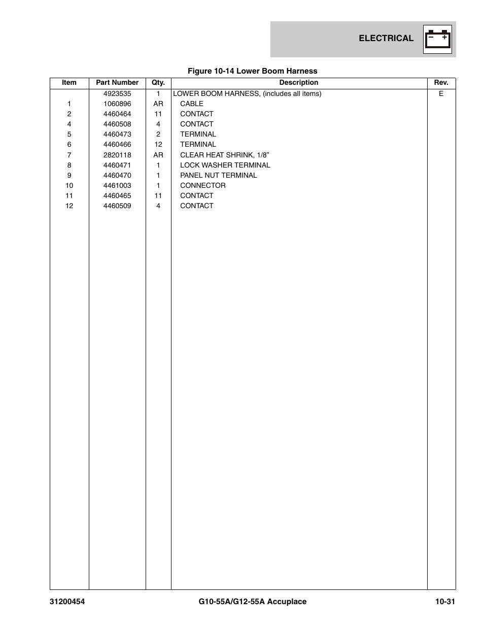 JLG G12-55A AccuPlace Parts Manual User Manual | Page 307 / 336