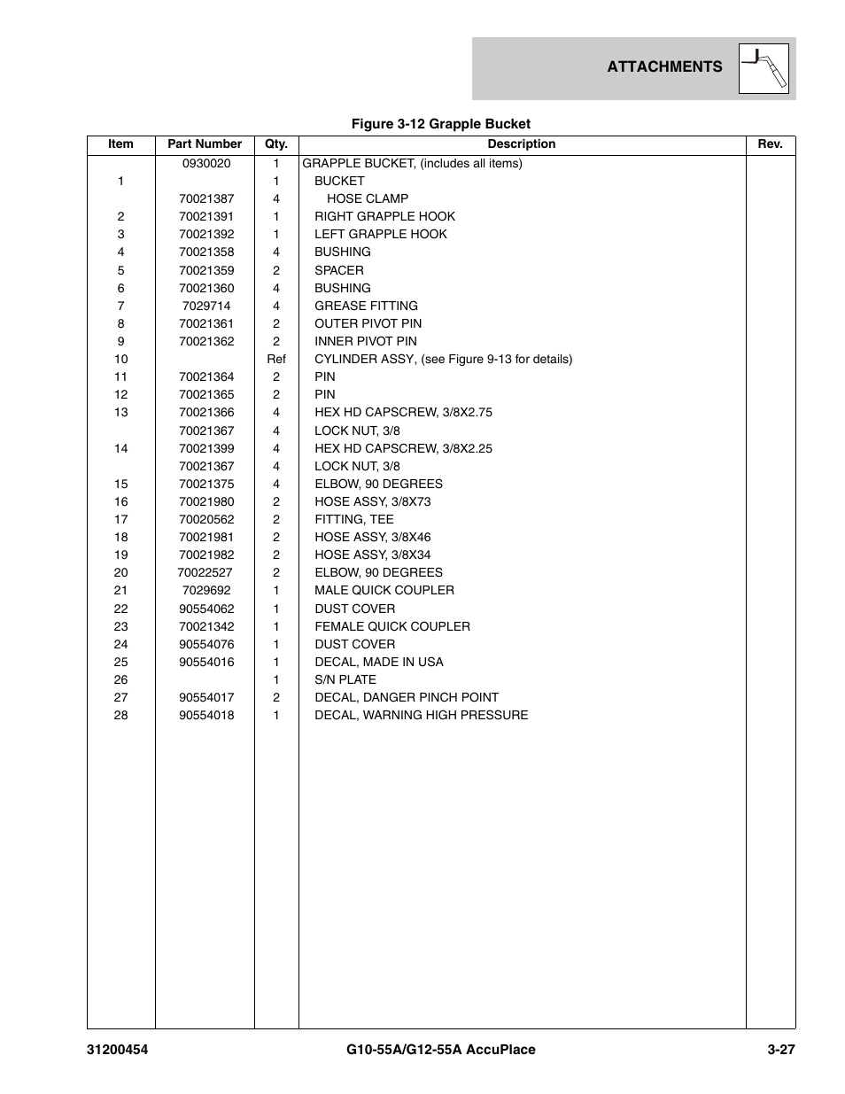 JLG G12-55A AccuPlace Parts Manual User Manual | Page 91 / 336