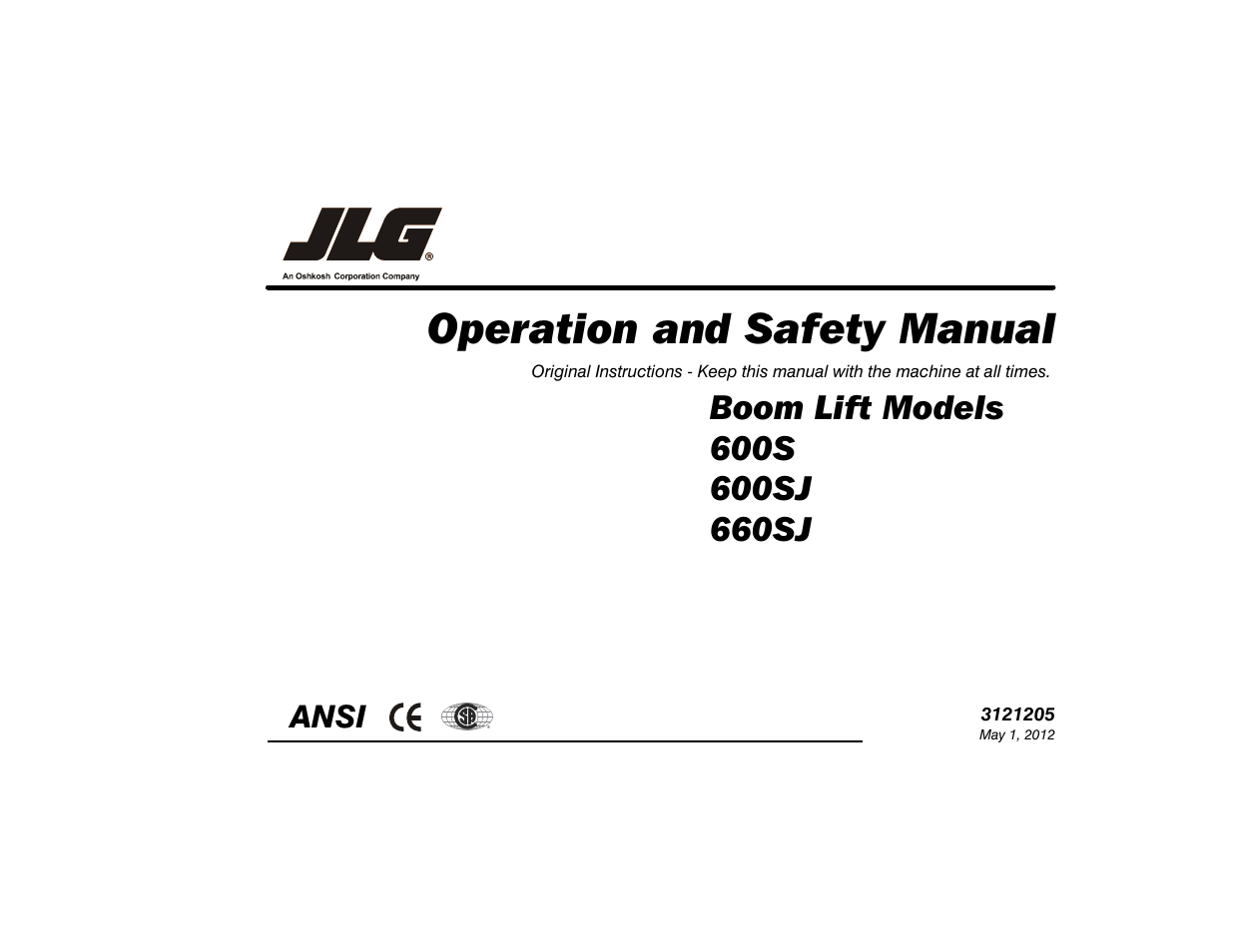 JLG 660SJ Operator Manual User Manual | 150 pages