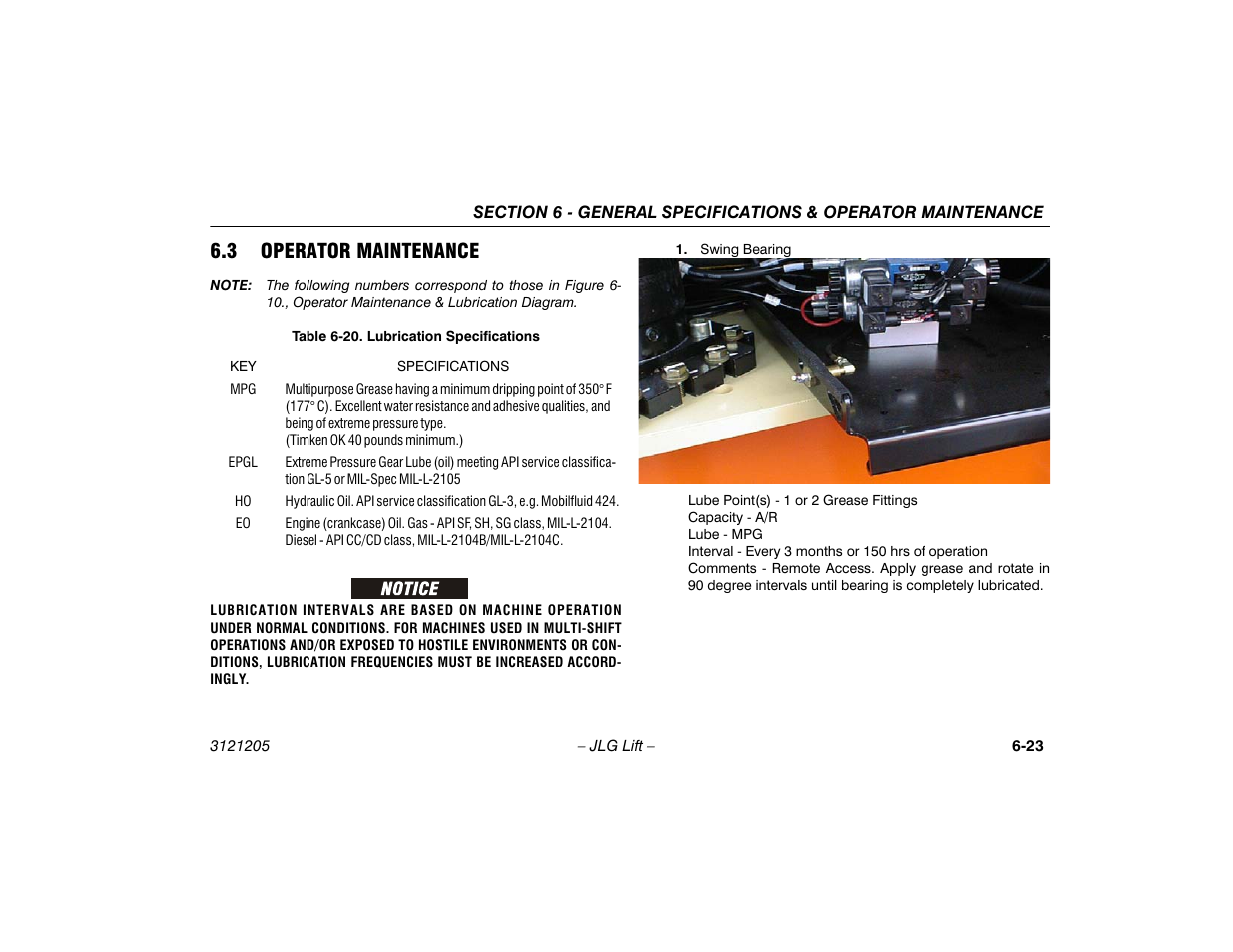 3 operator maintenance, Operator maintenance -23, Lubrication specifications -23 | JLG 660SJ Operator Manual User Manual | Page 127 / 150
