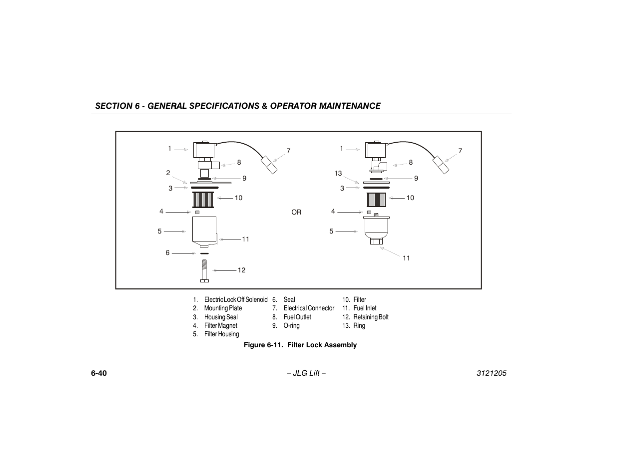11. filter lock assembly -40 | JLG 660SJ Operator Manual User Manual | Page 144 / 150