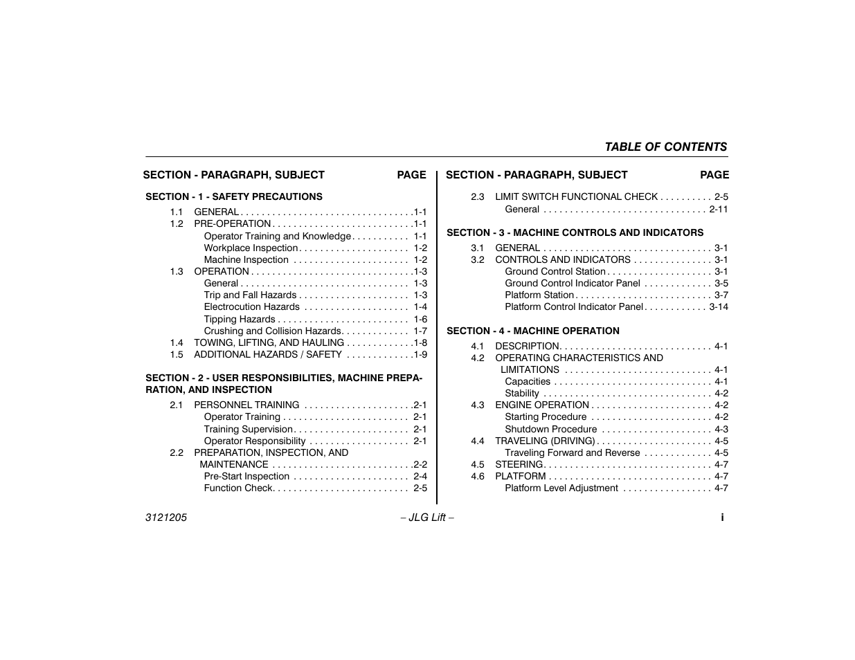 JLG 660SJ Operator Manual User Manual | Page 7 / 150