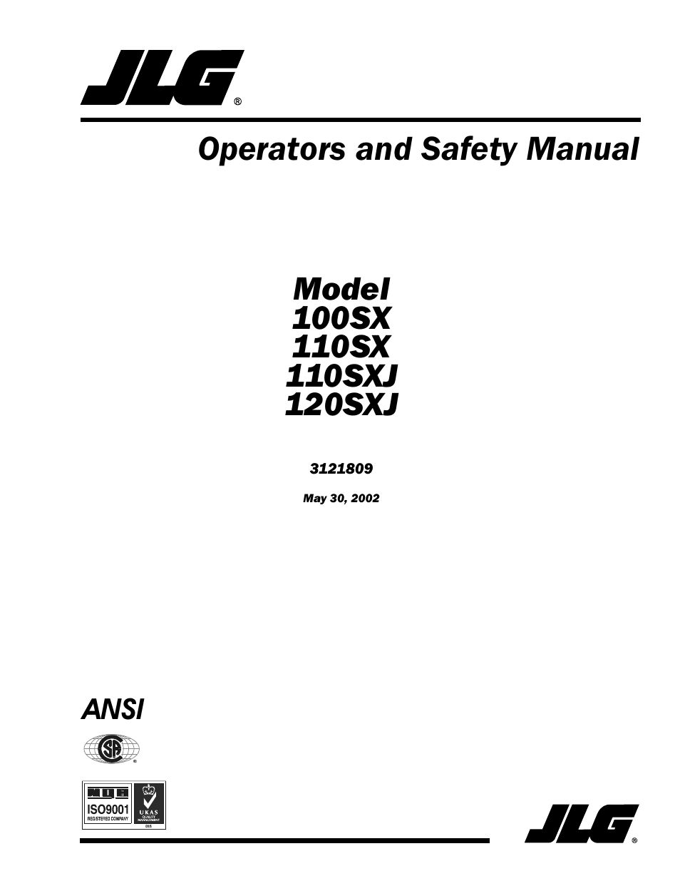 JLG 120-SXJ Operator Manual User Manual | 80 pages
