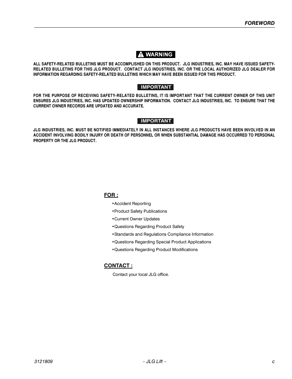 JLG 120-SXJ Operator Manual User Manual | Page 5 / 80