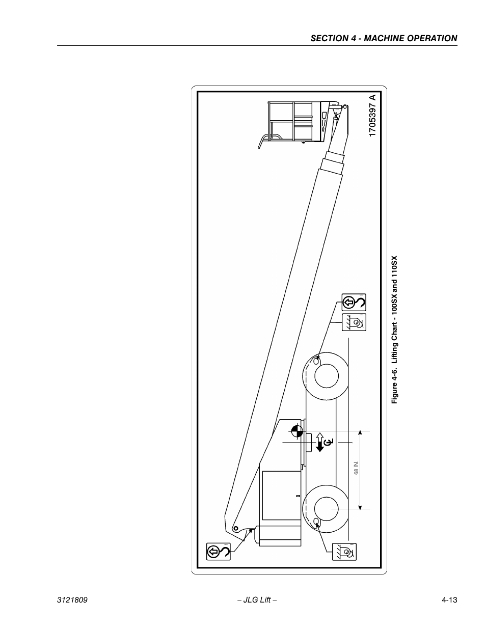 Lifting chart - 100sx and 110sx -13 | JLG 120-SXJ Operator Manual User Manual | Page 63 / 80