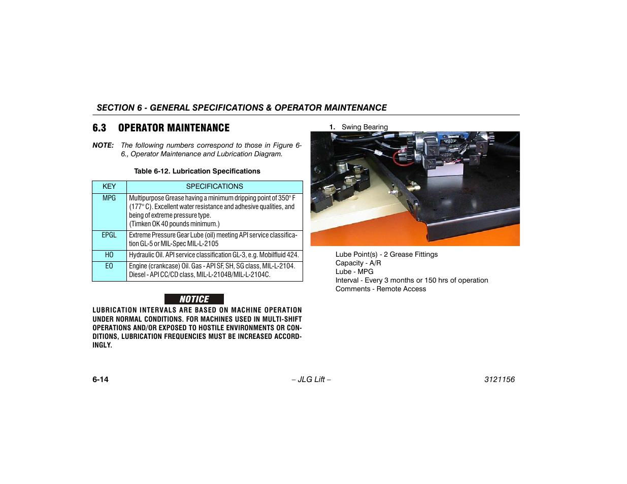 3 operator maintenance, 3 operator maintenance -14, 12 lubrication specifications -14 | JLG 600SC_660SJC Operator Manual User Manual | Page 108 / 120