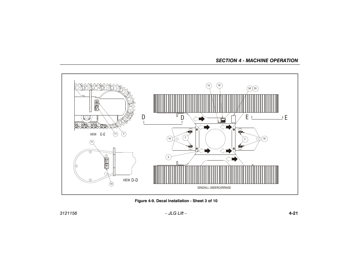 Decal installation - sheet 3 of 10 -21, De e | JLG 600SC_660SJC Operator Manual User Manual | Page 75 / 120