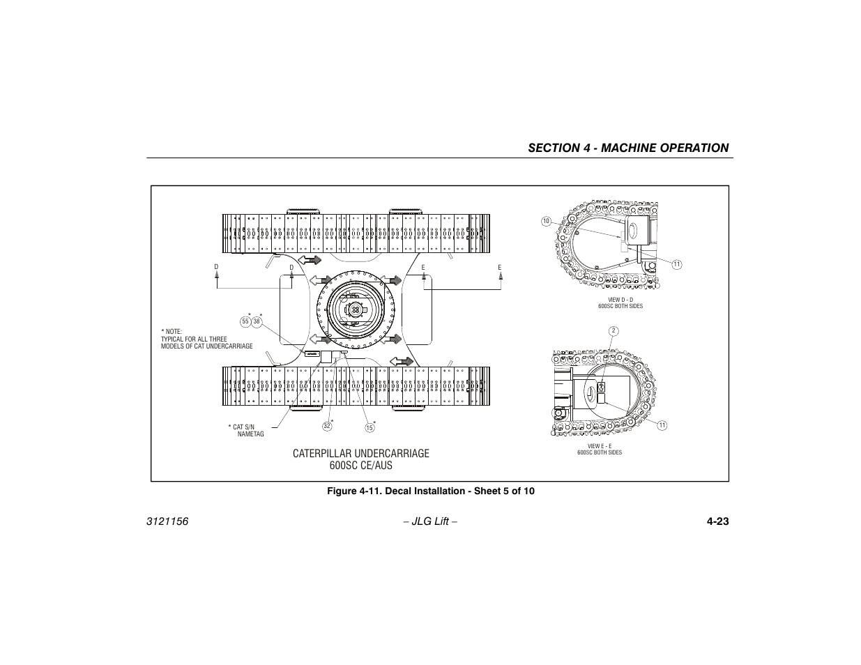 11. decal installation - sheet 5 of 10 -23 | JLG 600SC_660SJC Operator Manual User Manual | Page 77 / 120
