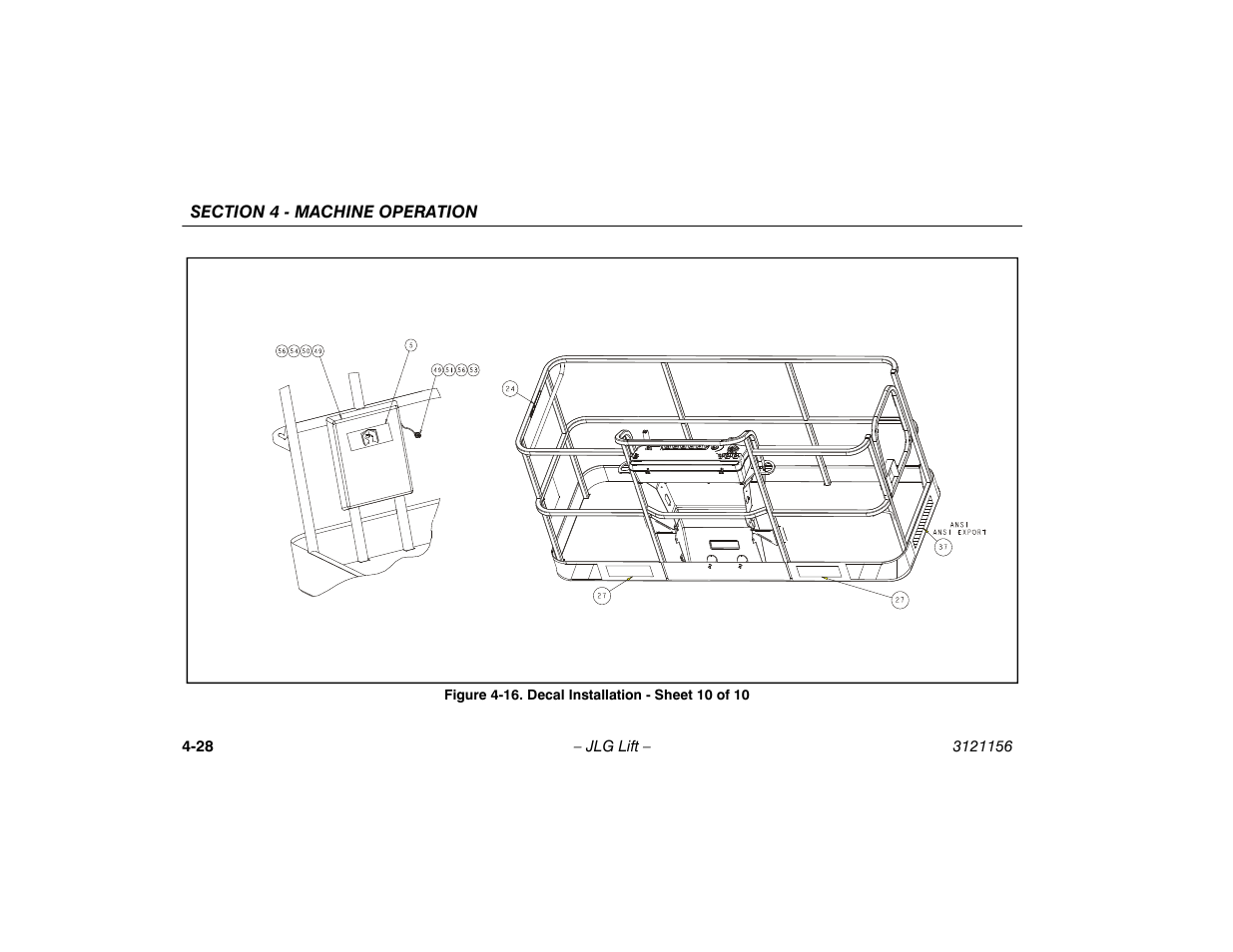 16. decal installation - sheet 10 of 10 -28 | JLG 600SC_660SJC Operator Manual User Manual | Page 82 / 120
