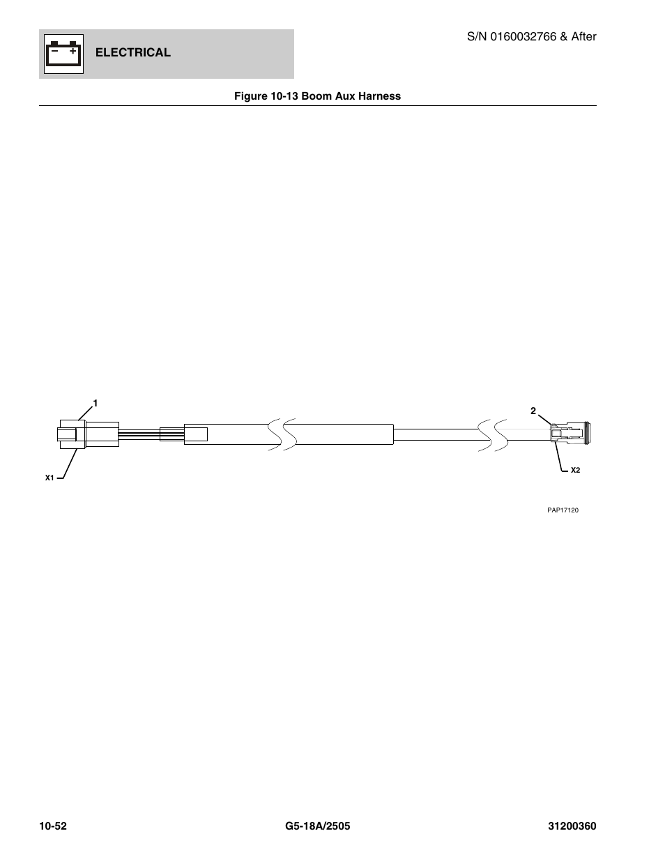 Figure 10-13 boom aux harness, Boom aux harness -52, N), (see figure 10-13 for details) | JLG 2505 Parts Manual User Manual | Page 296 / 332