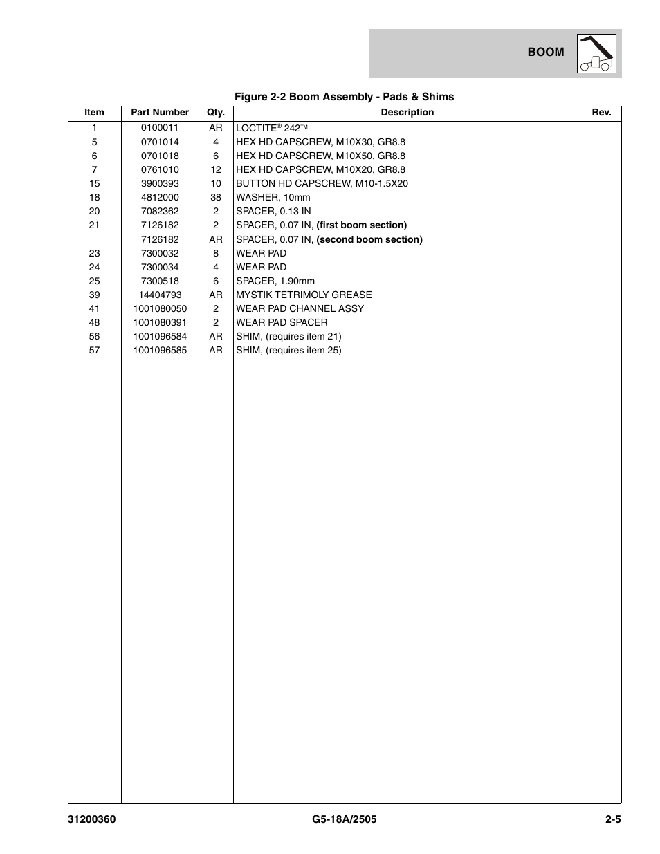 JLG 2505 Parts Manual User Manual | Page 39 / 332