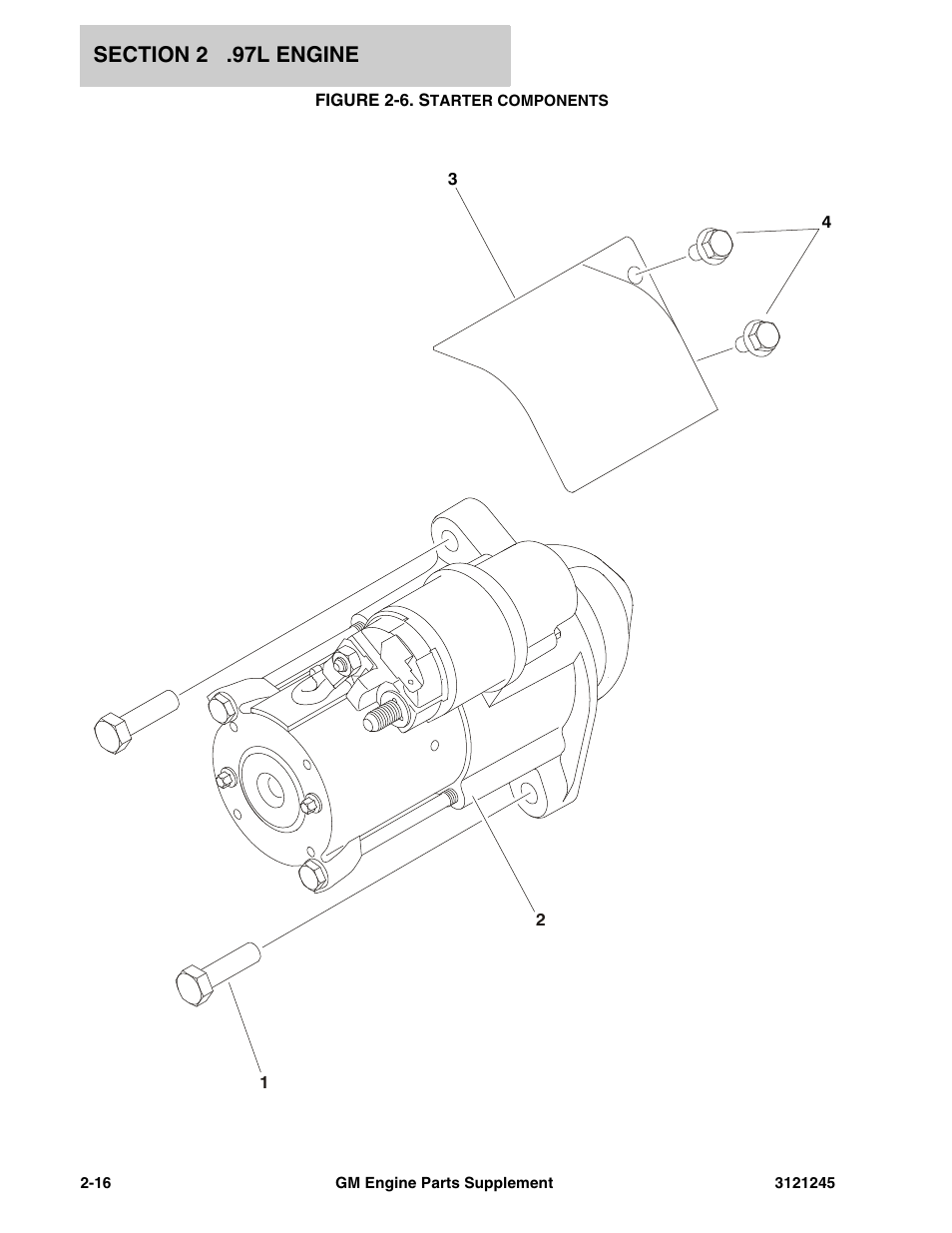 Figure 2-6. starter components | JLG GM Engine Supplements User Manual | Page 24 / 100