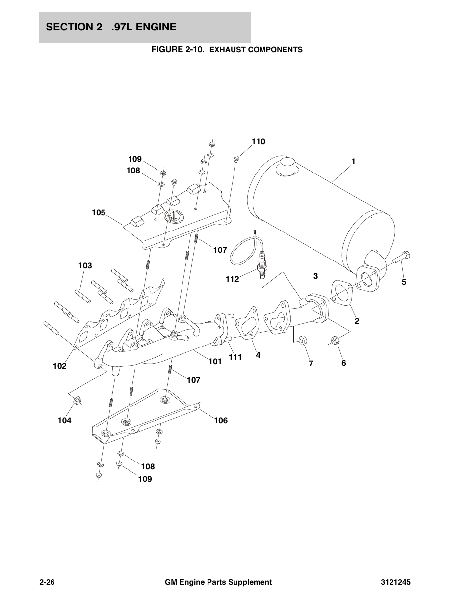 Figure 2-10. exhaust components | JLG GM Engine Supplements User Manual | Page 34 / 100