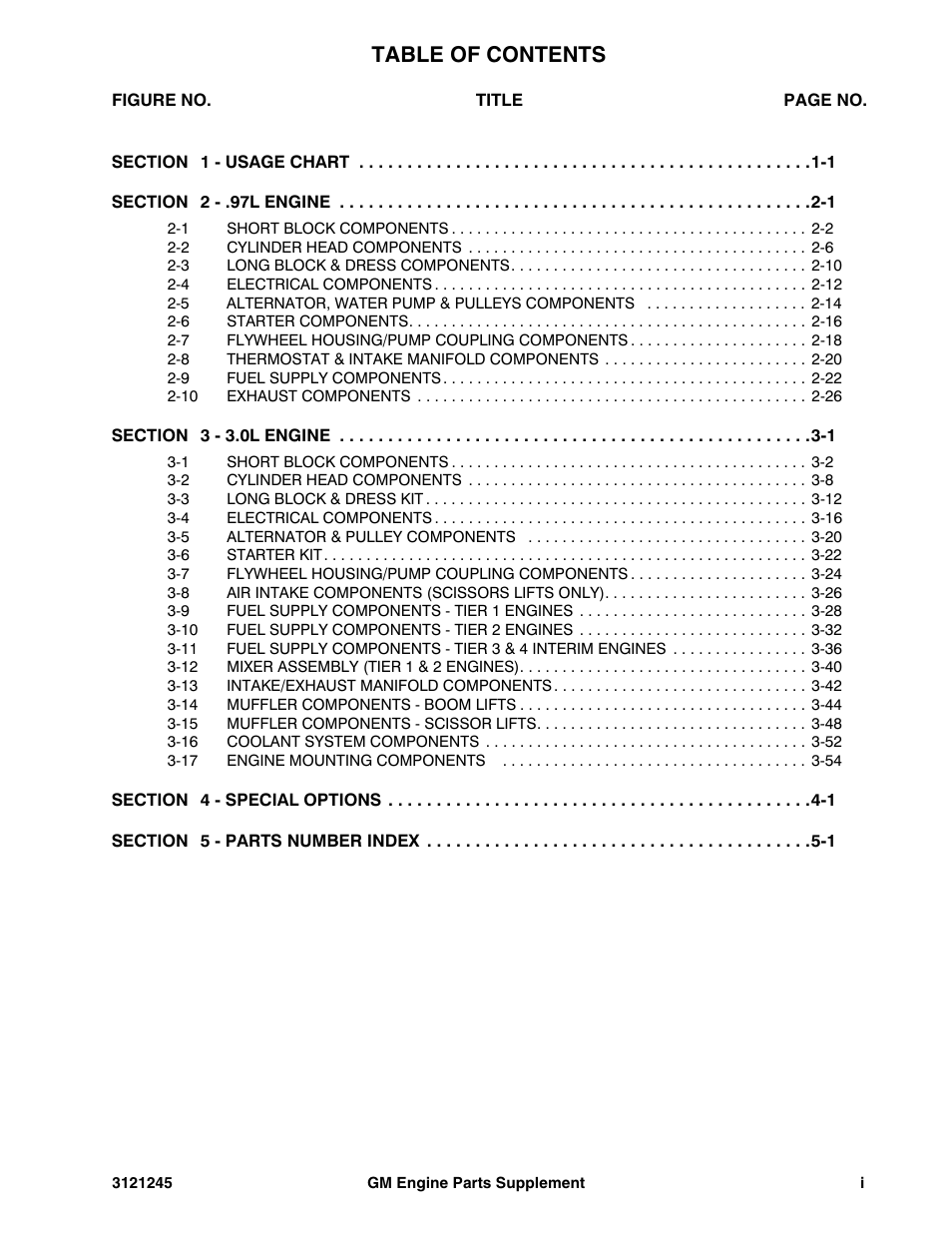 JLG GM Engine Supplements User Manual | Page 5 / 100