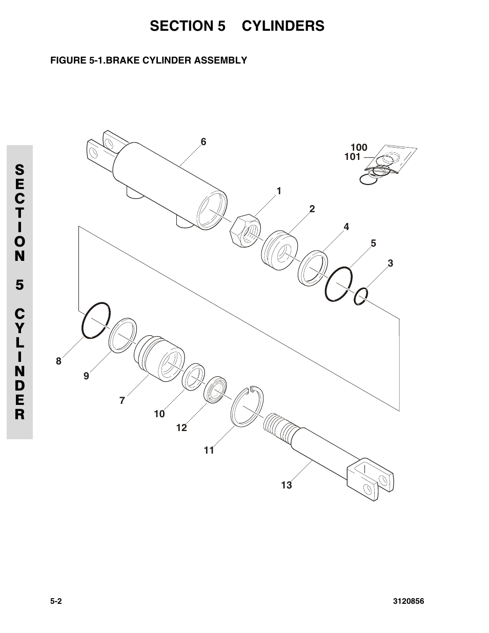 Figure 5-1. brake cylinder assembly | JLG 3246E2 Parts Manual User Manual | Page 138 / 222