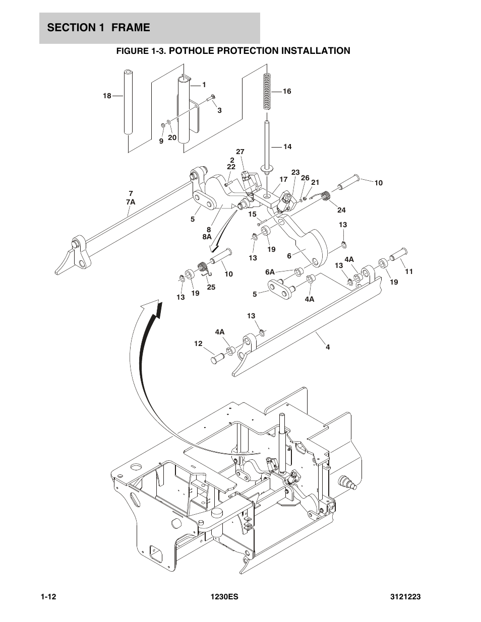 Figure 1-3. pothole protection installation, Pothole protection installation | JLG 1230ES Parts Manual User Manual | Page 18 / 116