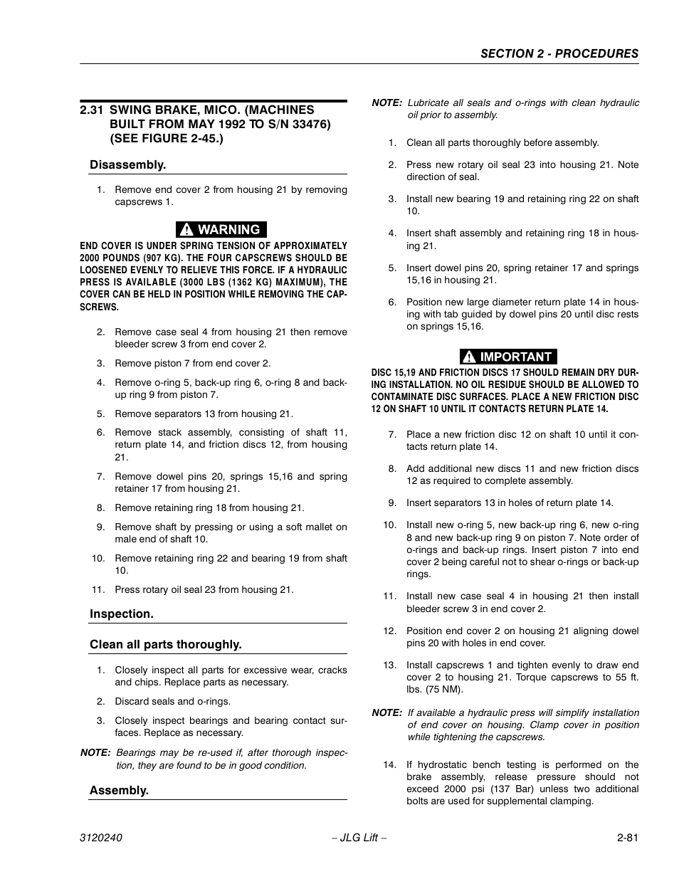 JLG 40H Service Manual User Manual | Page 101 / 152