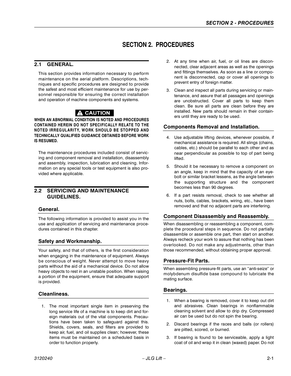 JLG 40H Service Manual User Manual | Page 21 / 152