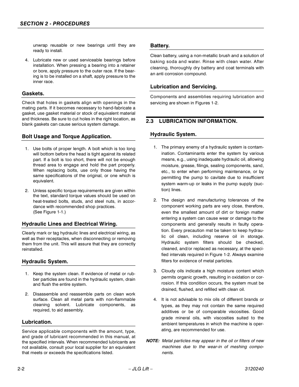 JLG 40H Service Manual User Manual | Page 22 / 152