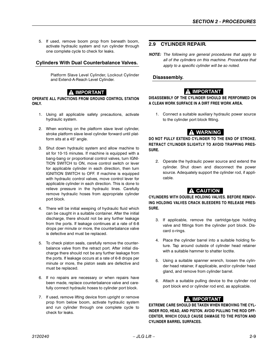 JLG 40H Service Manual User Manual | Page 29 / 152
