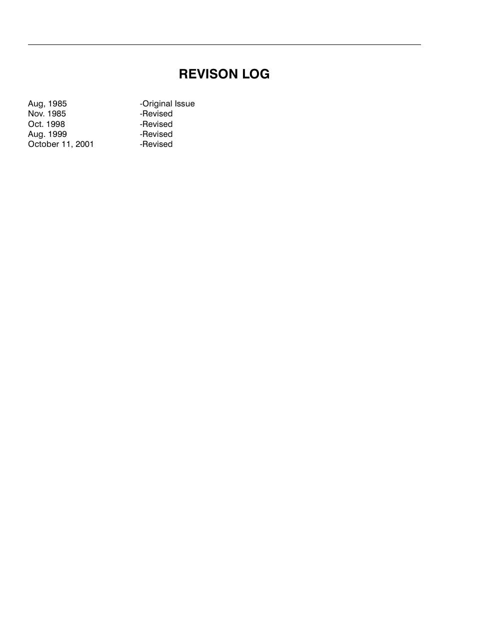 Revison log | JLG 40H Service Manual User Manual | Page 4 / 152