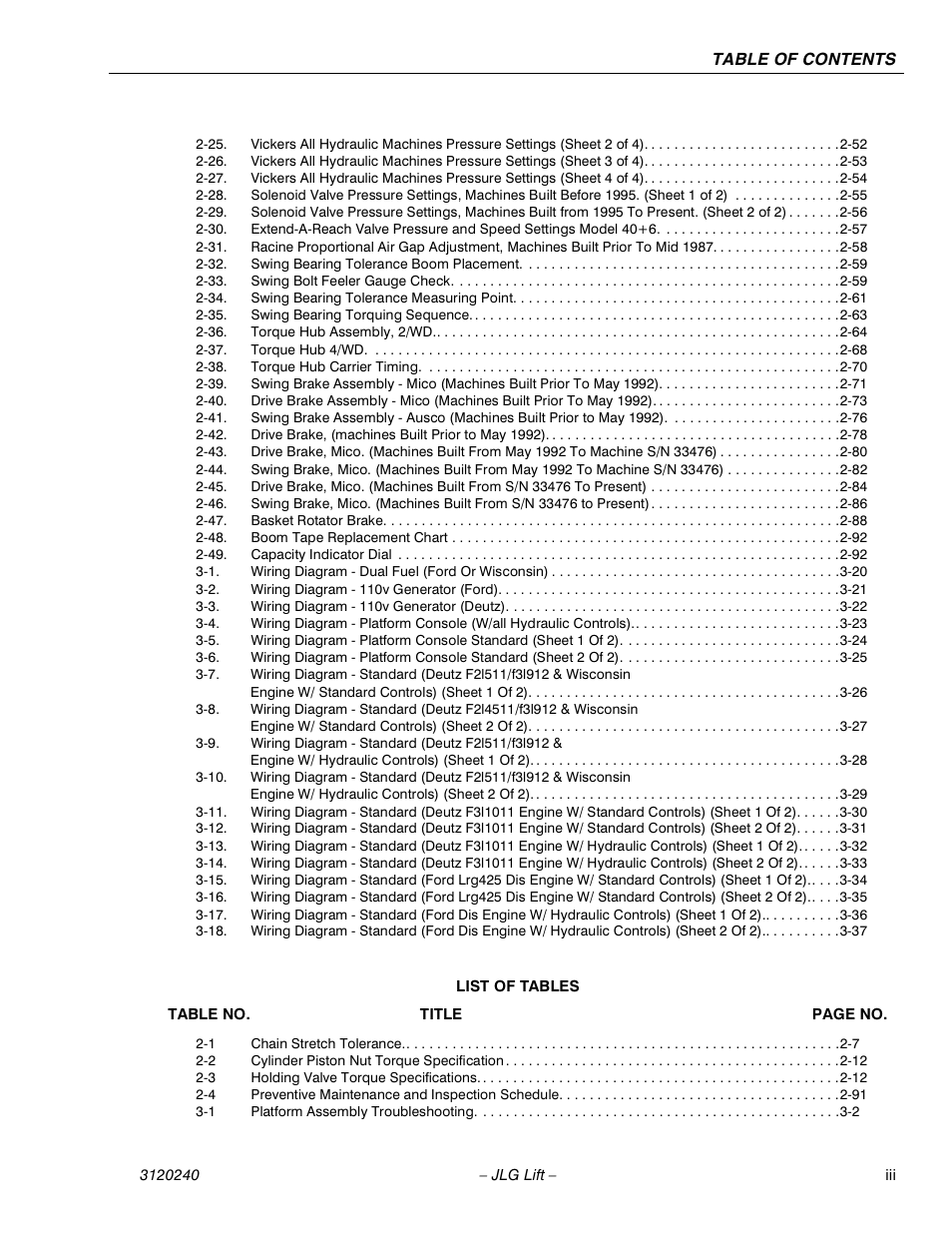 JLG 40H Service Manual User Manual | Page 7 / 152