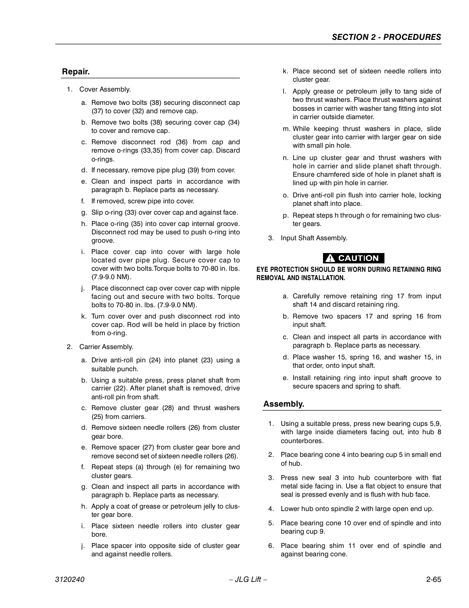 JLG 40H Service Manual User Manual | Page 85 / 152