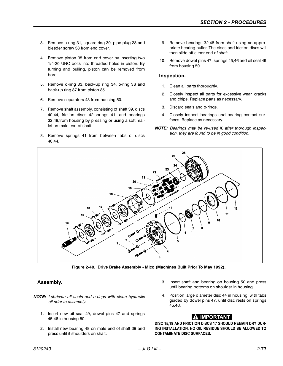 JLG 40H Service Manual User Manual | Page 93 / 152