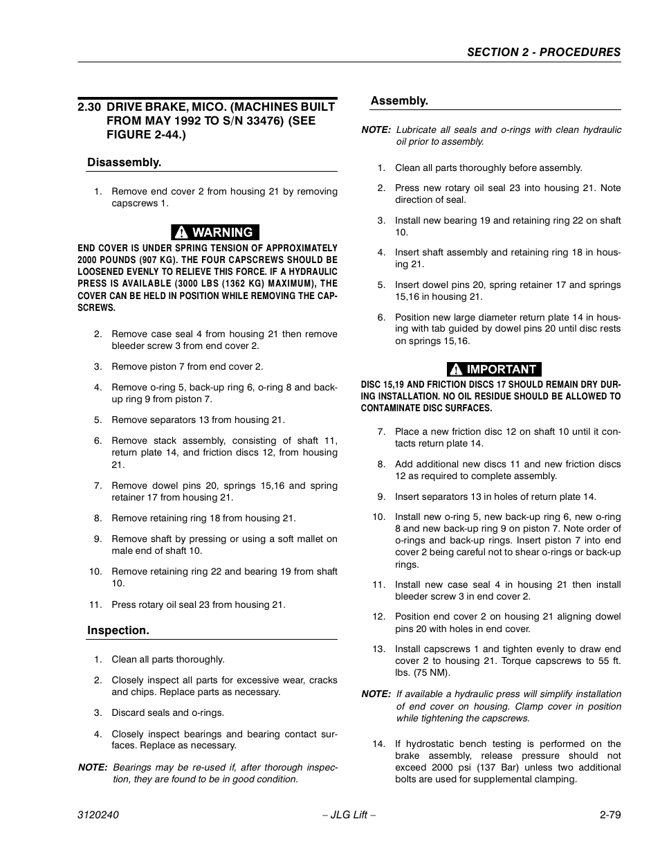 JLG 40H Service Manual User Manual | Page 99 / 152