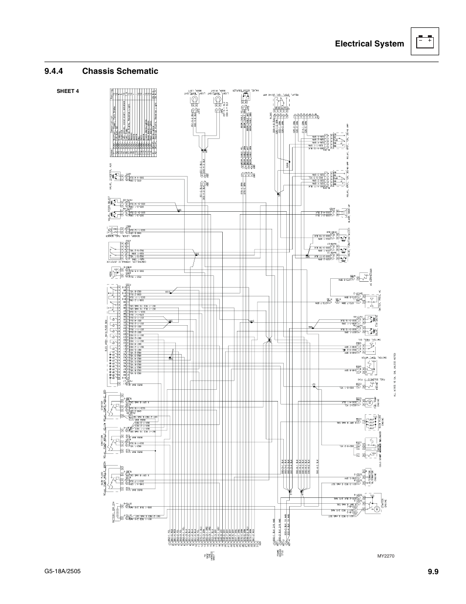 4 chassis schematic, Chassis schematic | JLG G5-18A Service Manual User Manual | Page 109 / 128