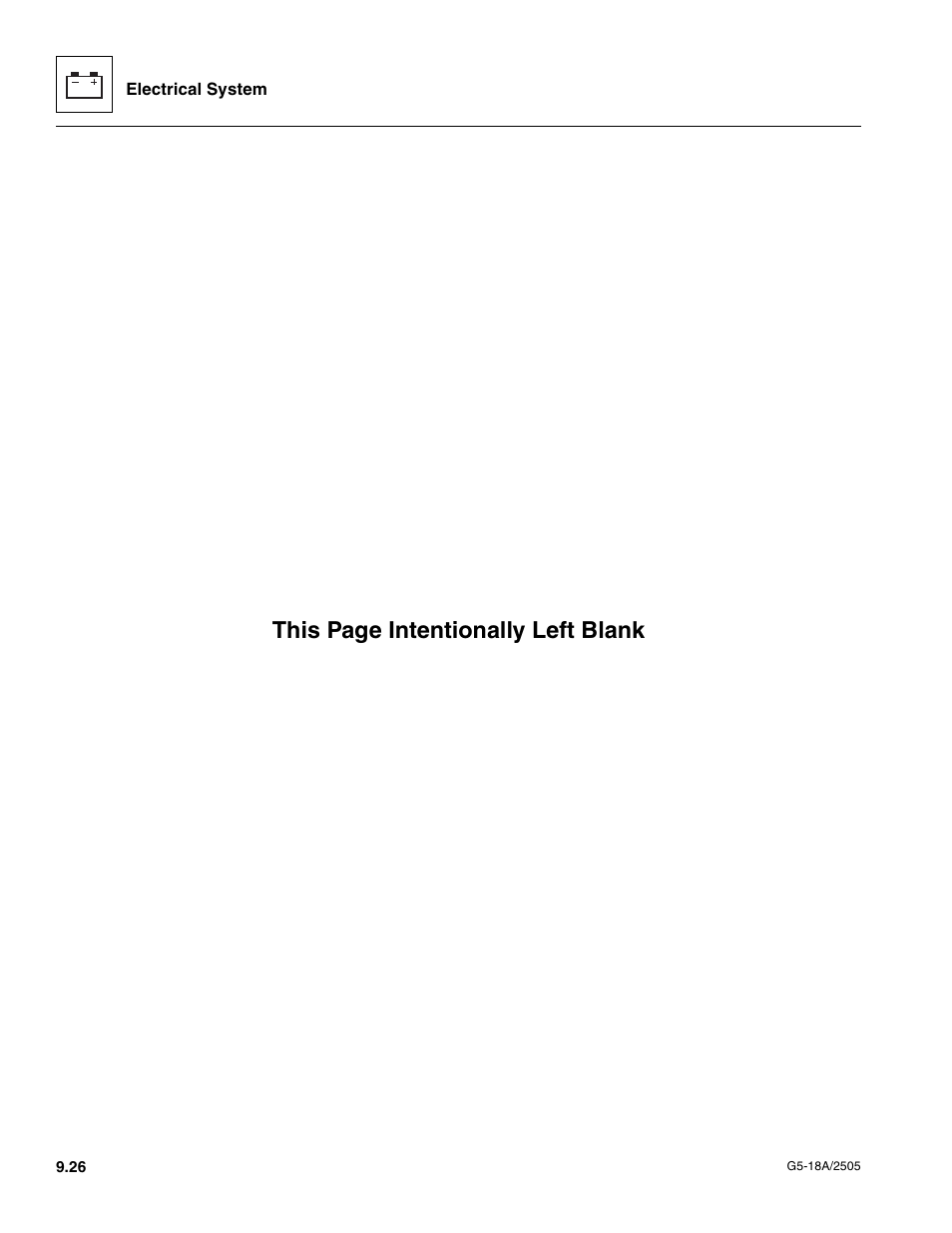 This page intentionally left blank | JLG G5-18A Service Manual User Manual | Page 126 / 128
